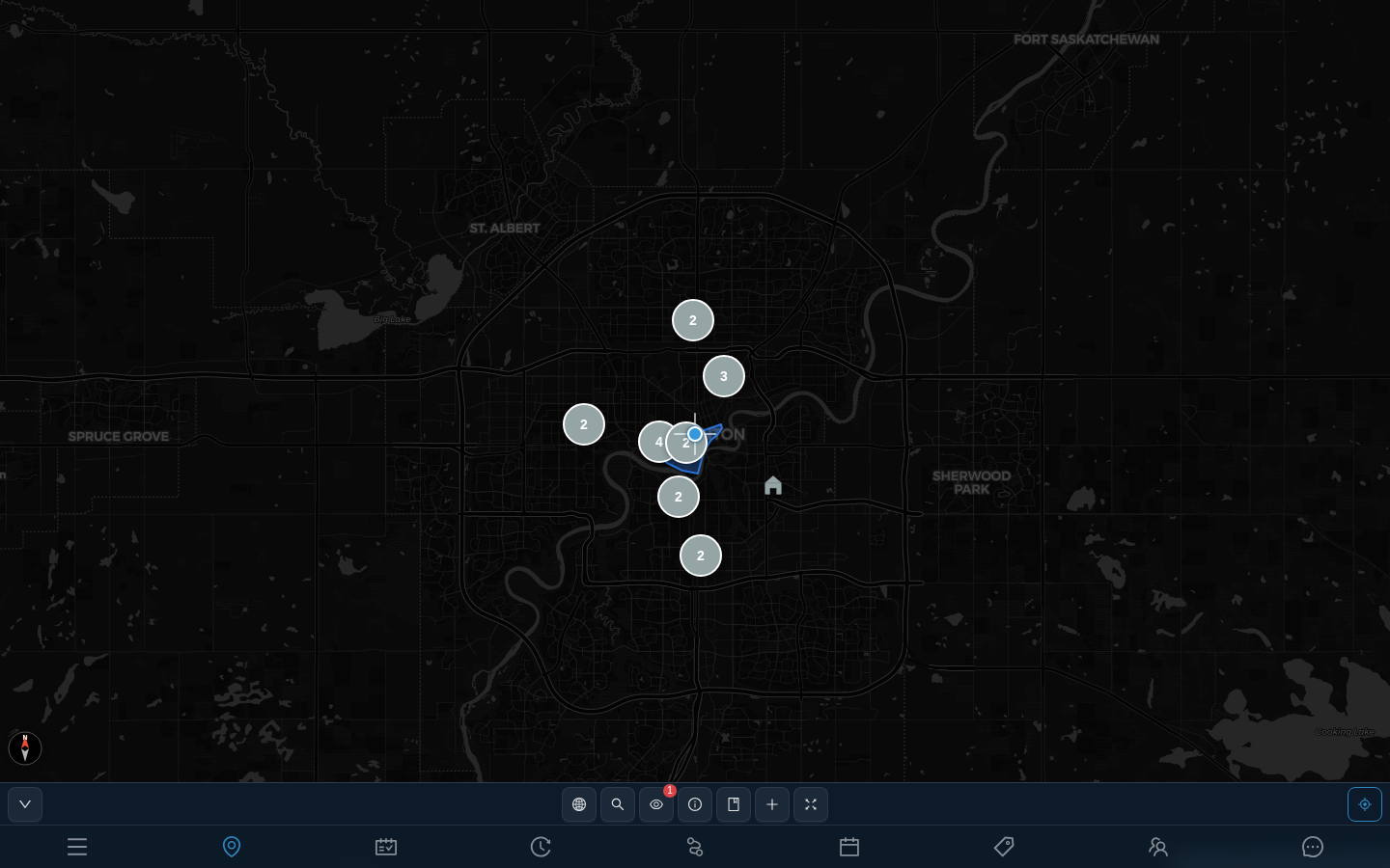 GPS canvassing map